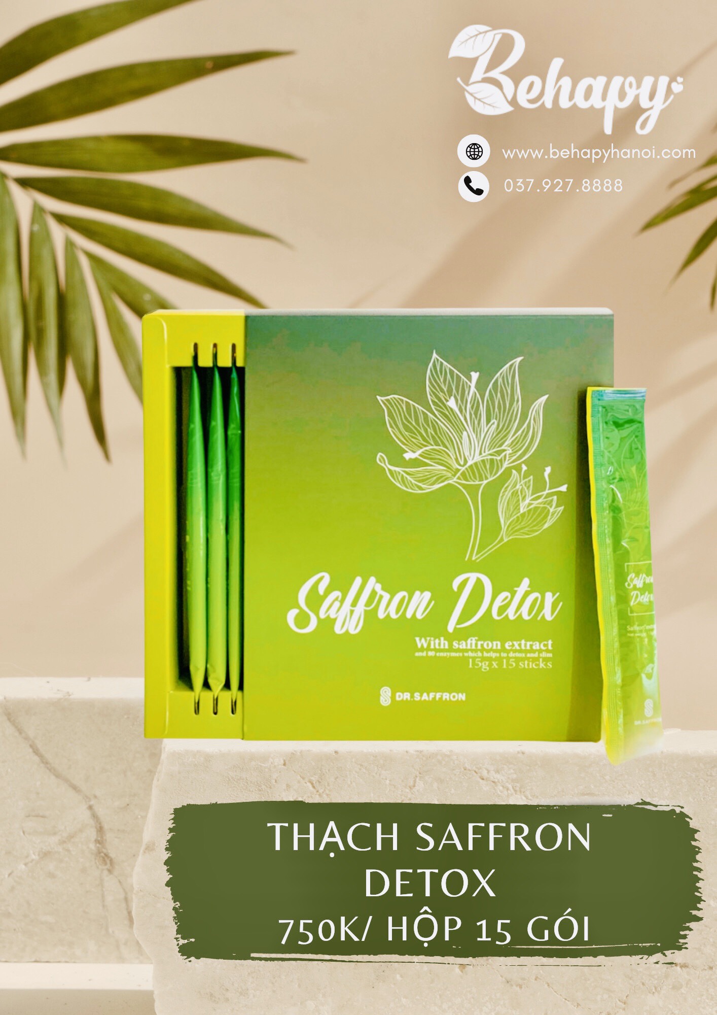 Thạch thải độc & đốt mỡ Saffron Detox