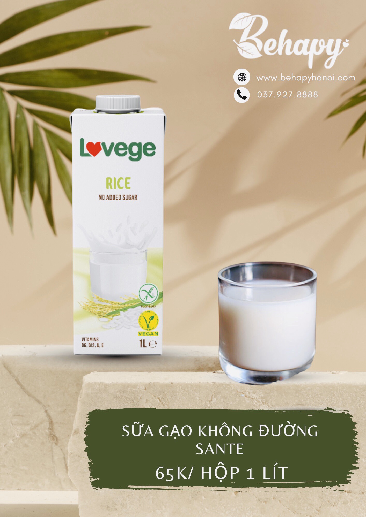 Sữa gạo không đường Sante