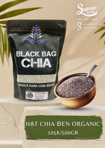 Hạt chia đen hữu cơ