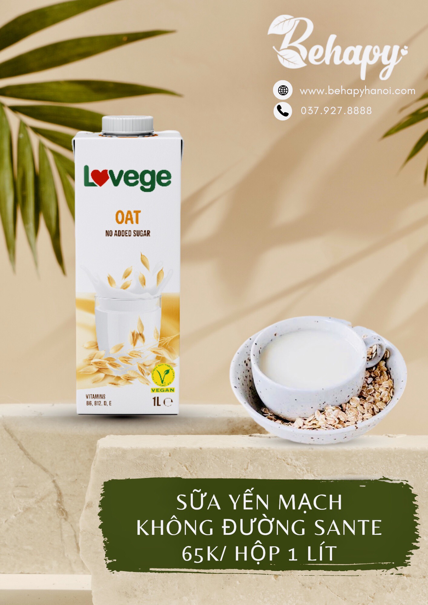 Sữa yến mạch không đường Sante