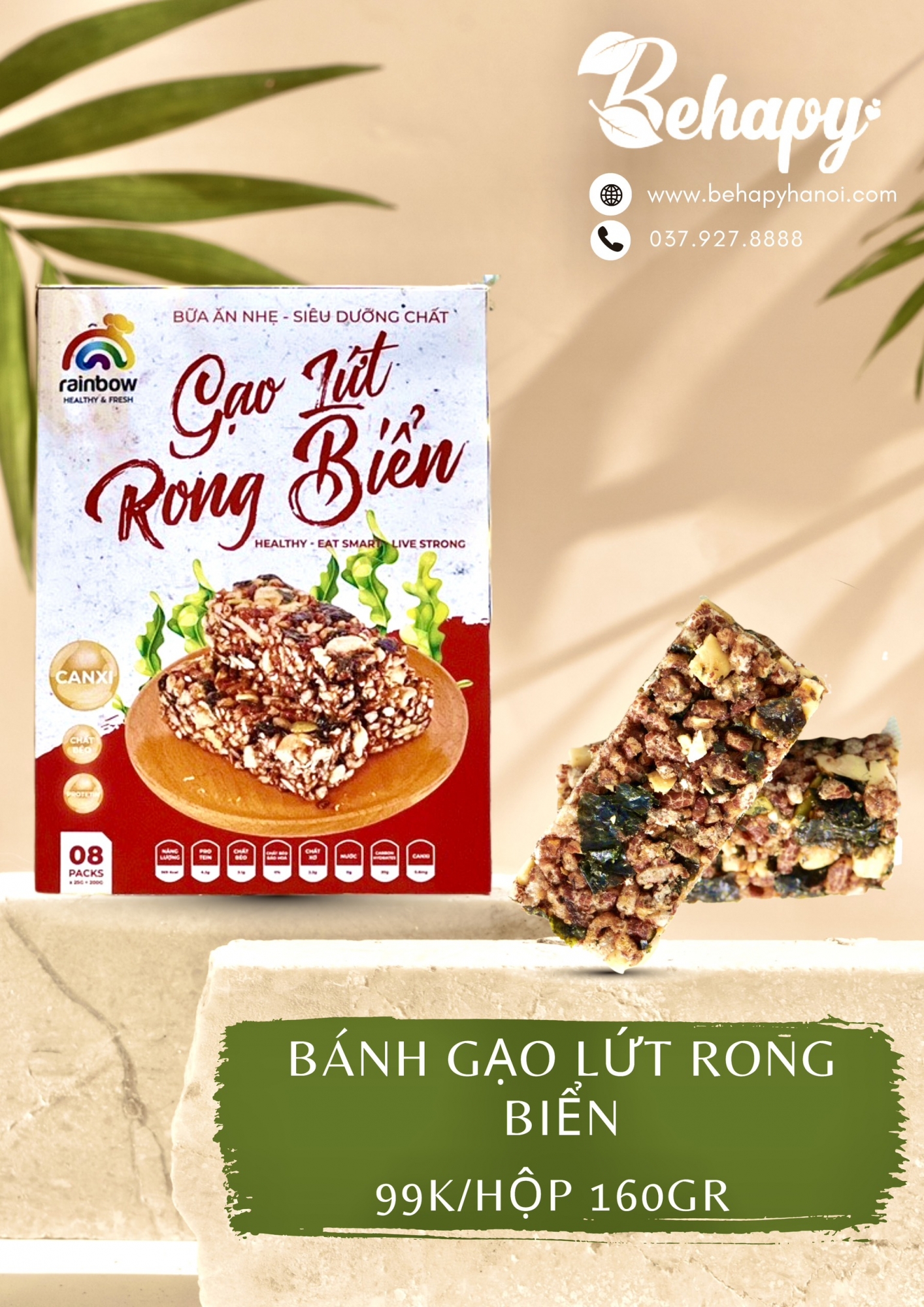 Bánh hạt gạo lứt rong biển