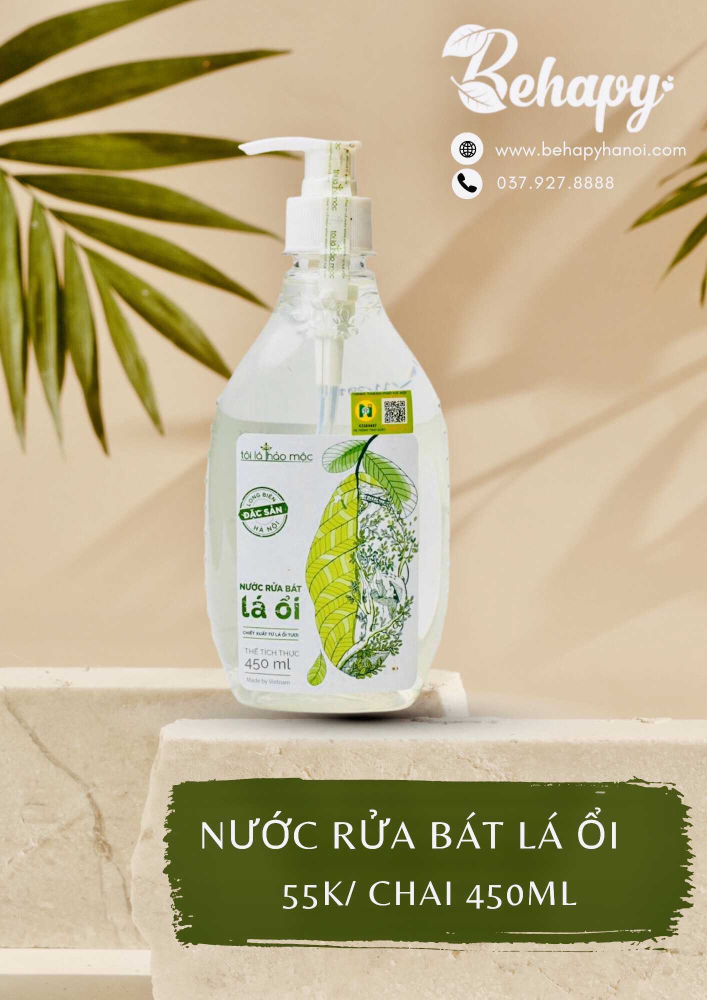 Nước rửa bát lá ổi 450ml
