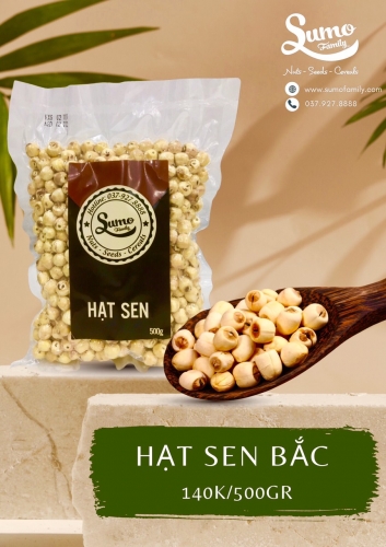Hạt sen khô Bắc 500g