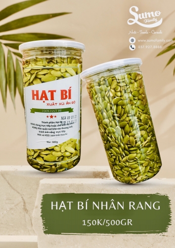 Hạt bí nhân Ấn Độ chín 500g