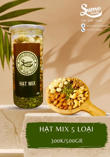 Hộp mix 5 loại hạt 500g