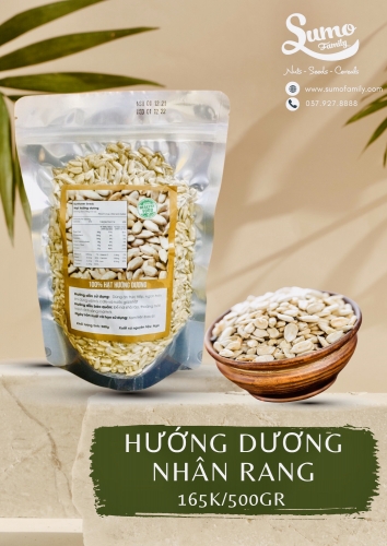 Hạt hướng dương nhân rang 500gr