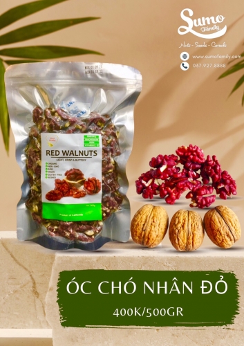 Nhân óc chó (đỏ) Mỹ 500g