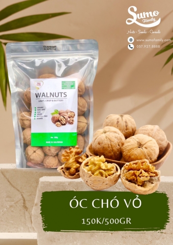 Quả óc chó Hartley (trắng) Mỹ 500g