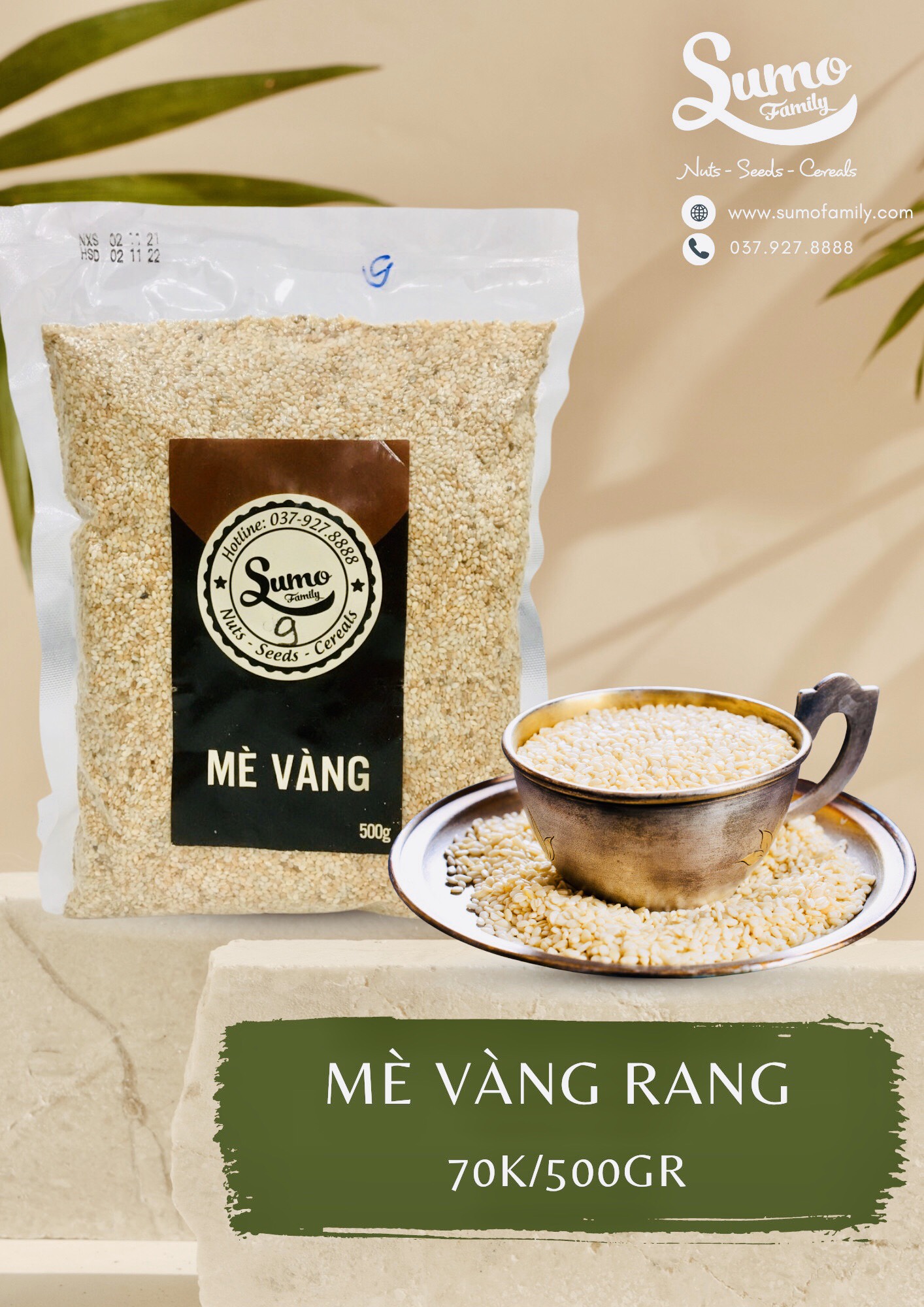 Mè vàng rang 500gr