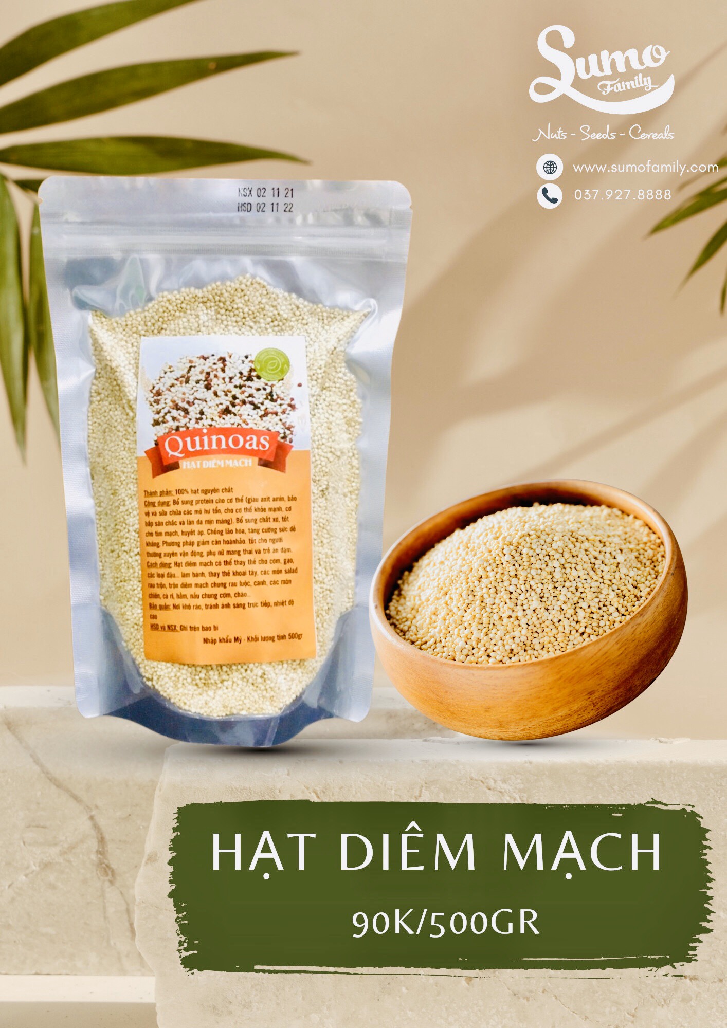 Hạt quinoa Mỹ 500gr