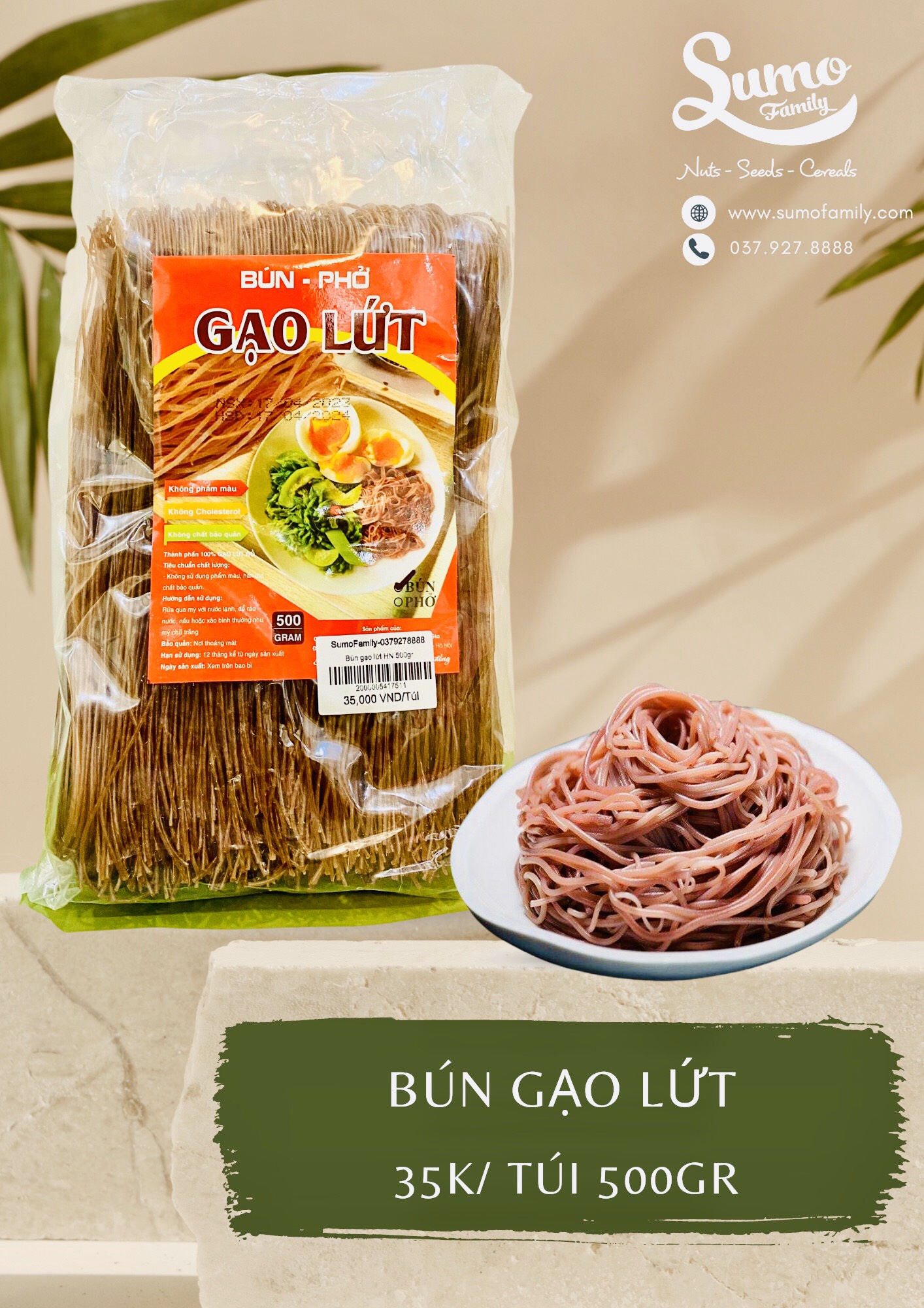 Bún Gạo lứt 500gr