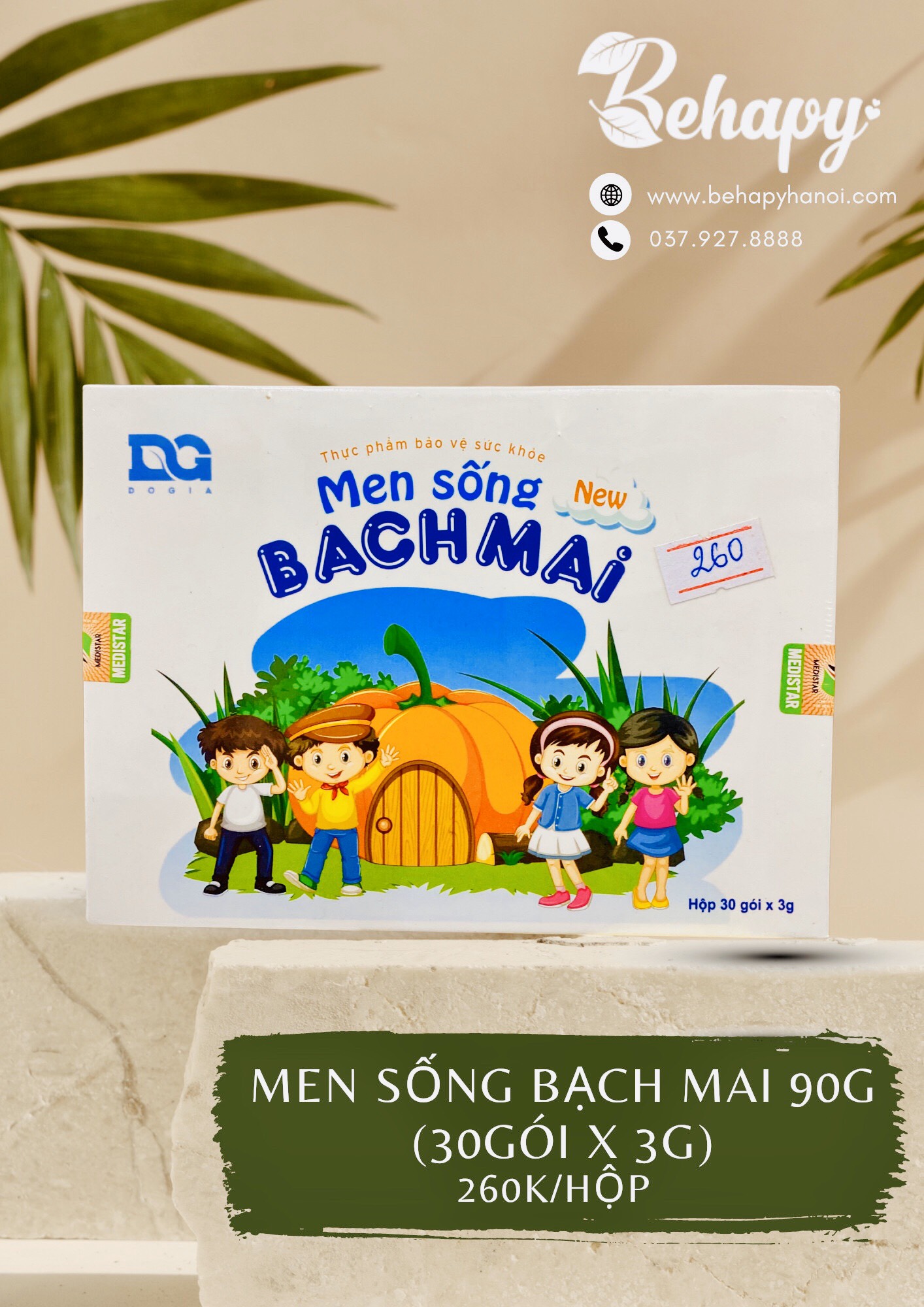 Men sống Bạch Mai 90g (30gói x 3g)
