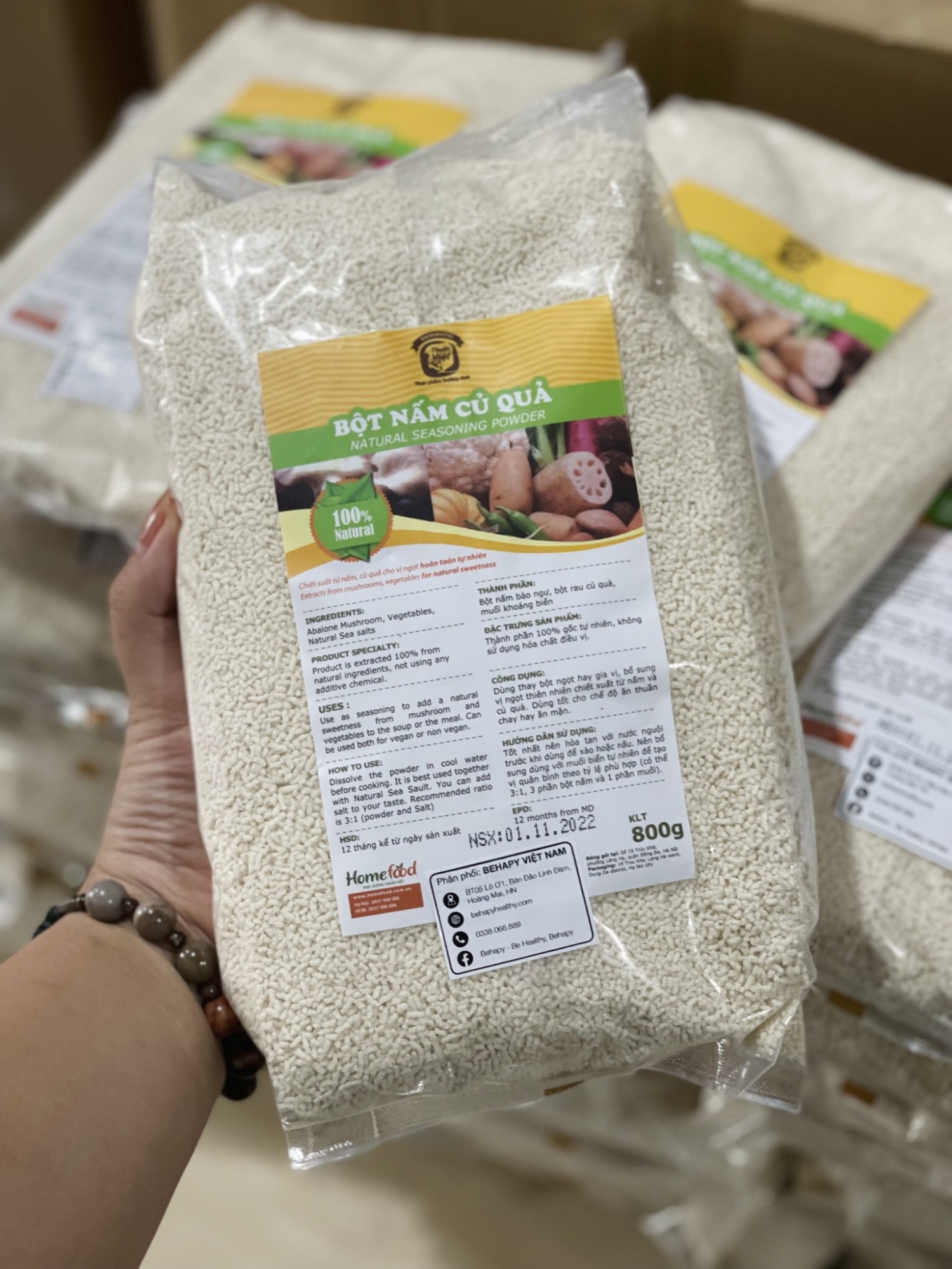 Bột nấm rau củ 800gr