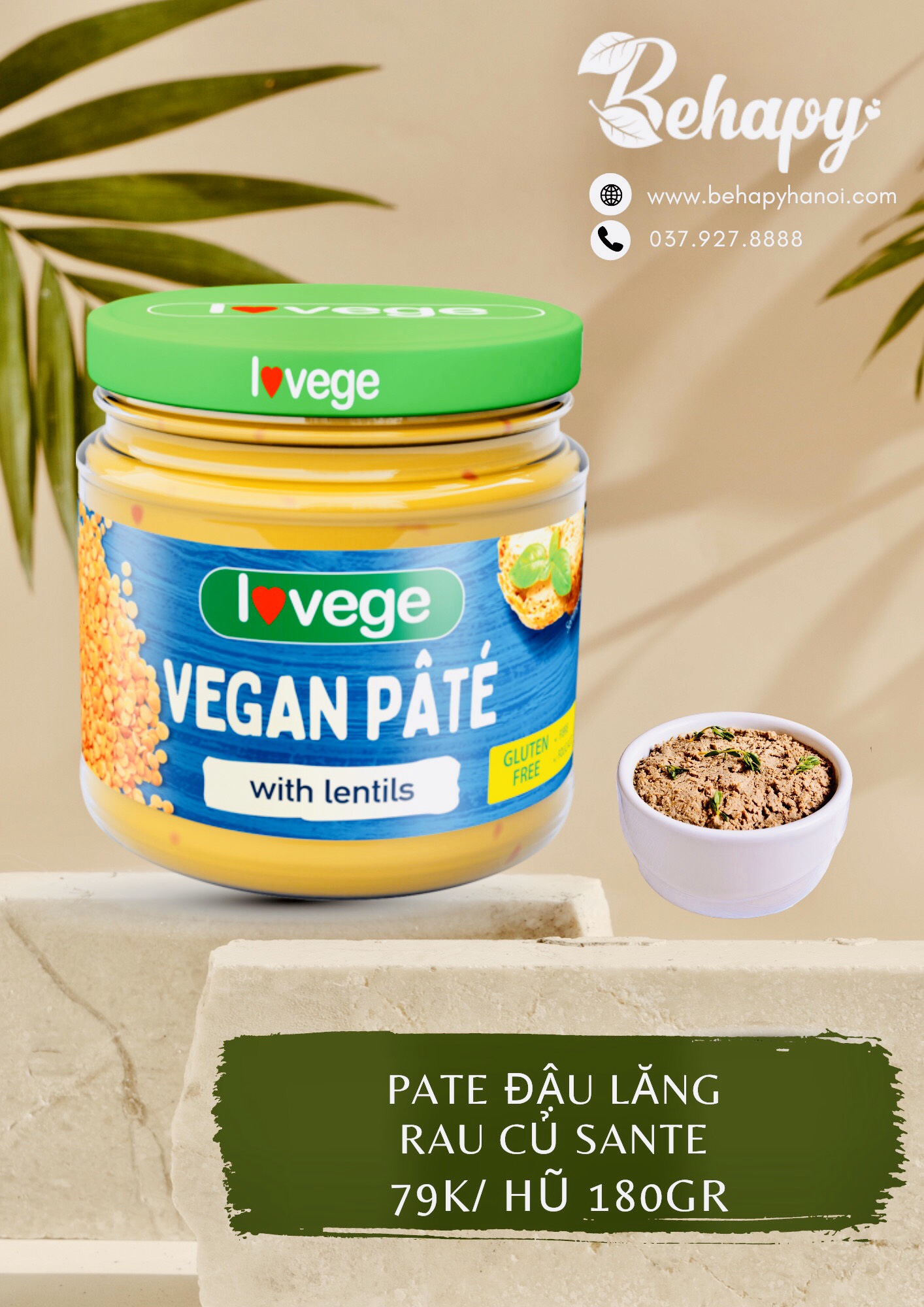 Pate đậu lăng rau củ