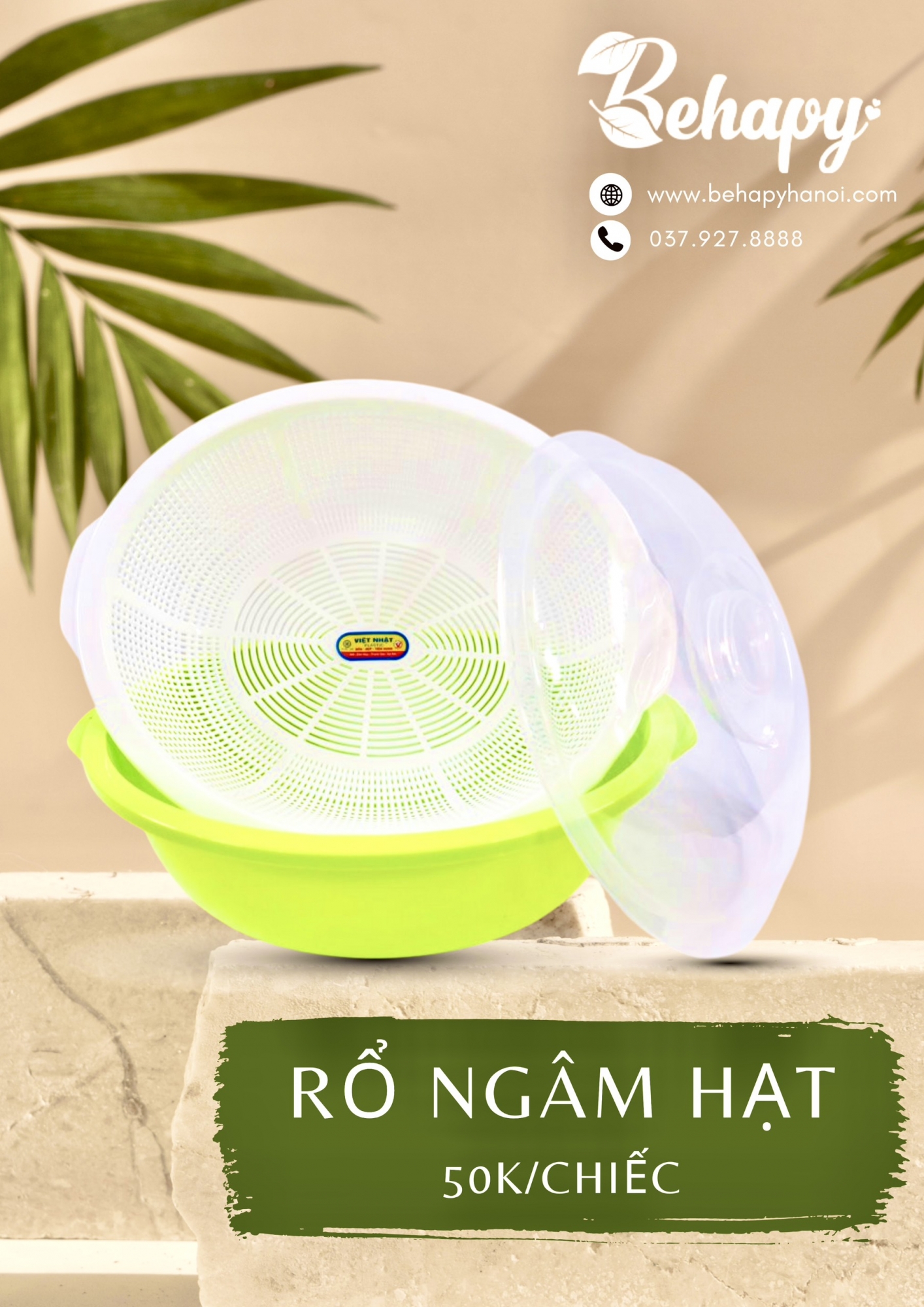 Rổ ngâm hạt có nắp