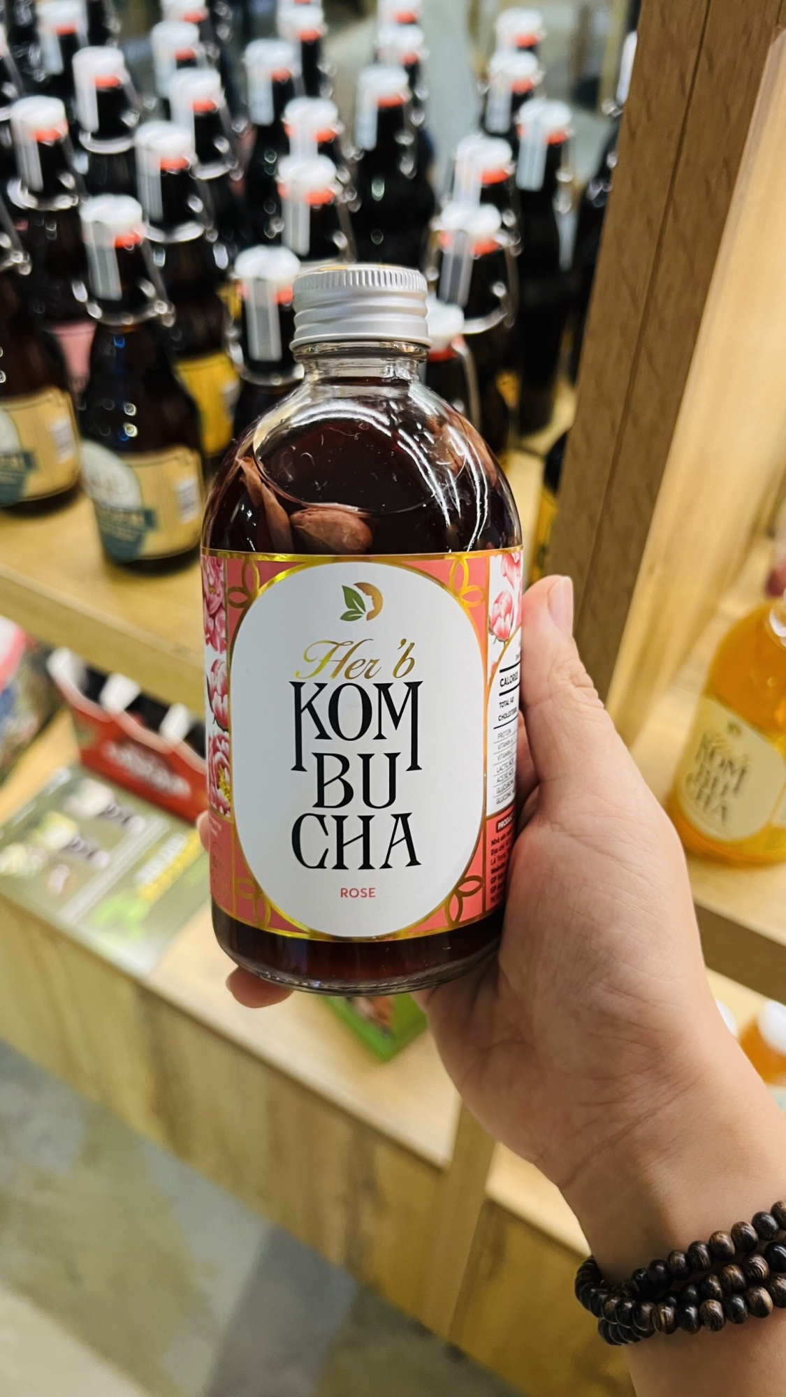 Trà Kombucha Her'b Rose VGreen 350ml