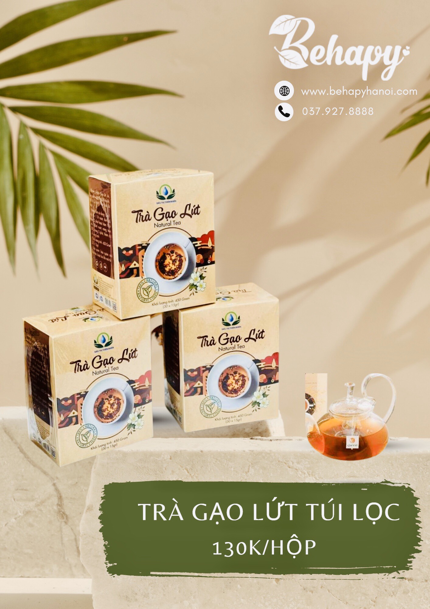 Trà Gạo Lứt Túi Lọc