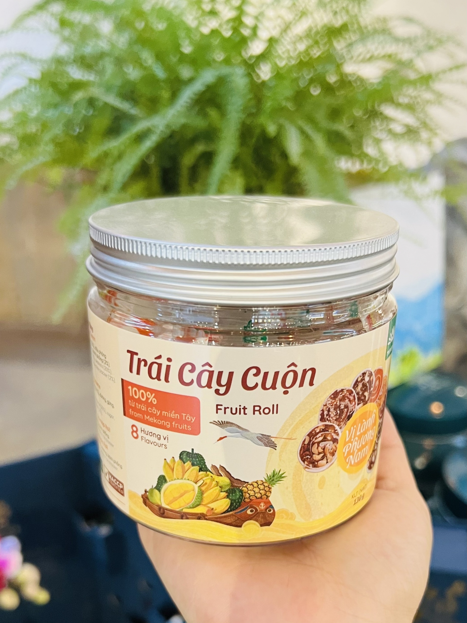 Kẹo Trái Cây Cuộn Hũ 130gr